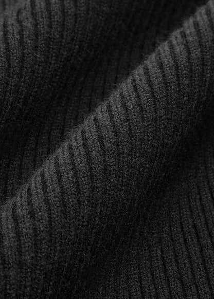Jersey de cuello alto minimalista de punto fino