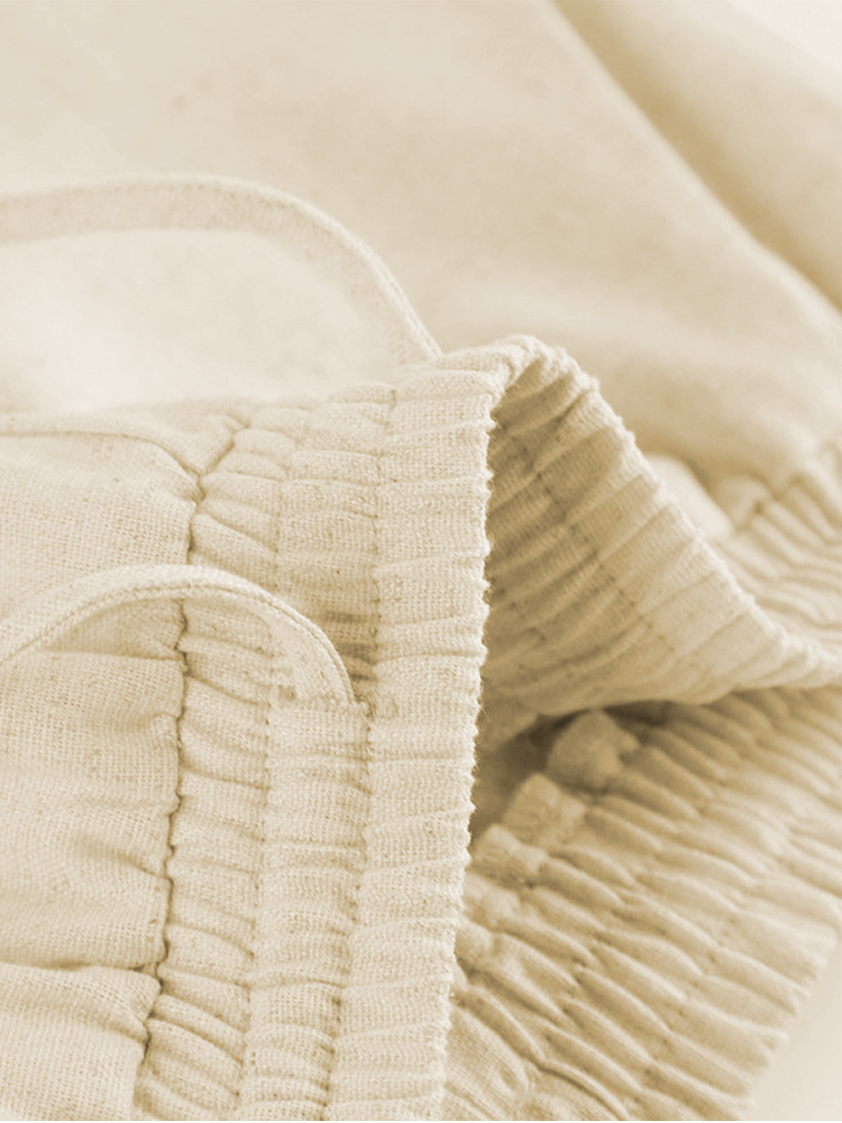 Conjunto de dos piezas de pantalones anchos de lino utilitario