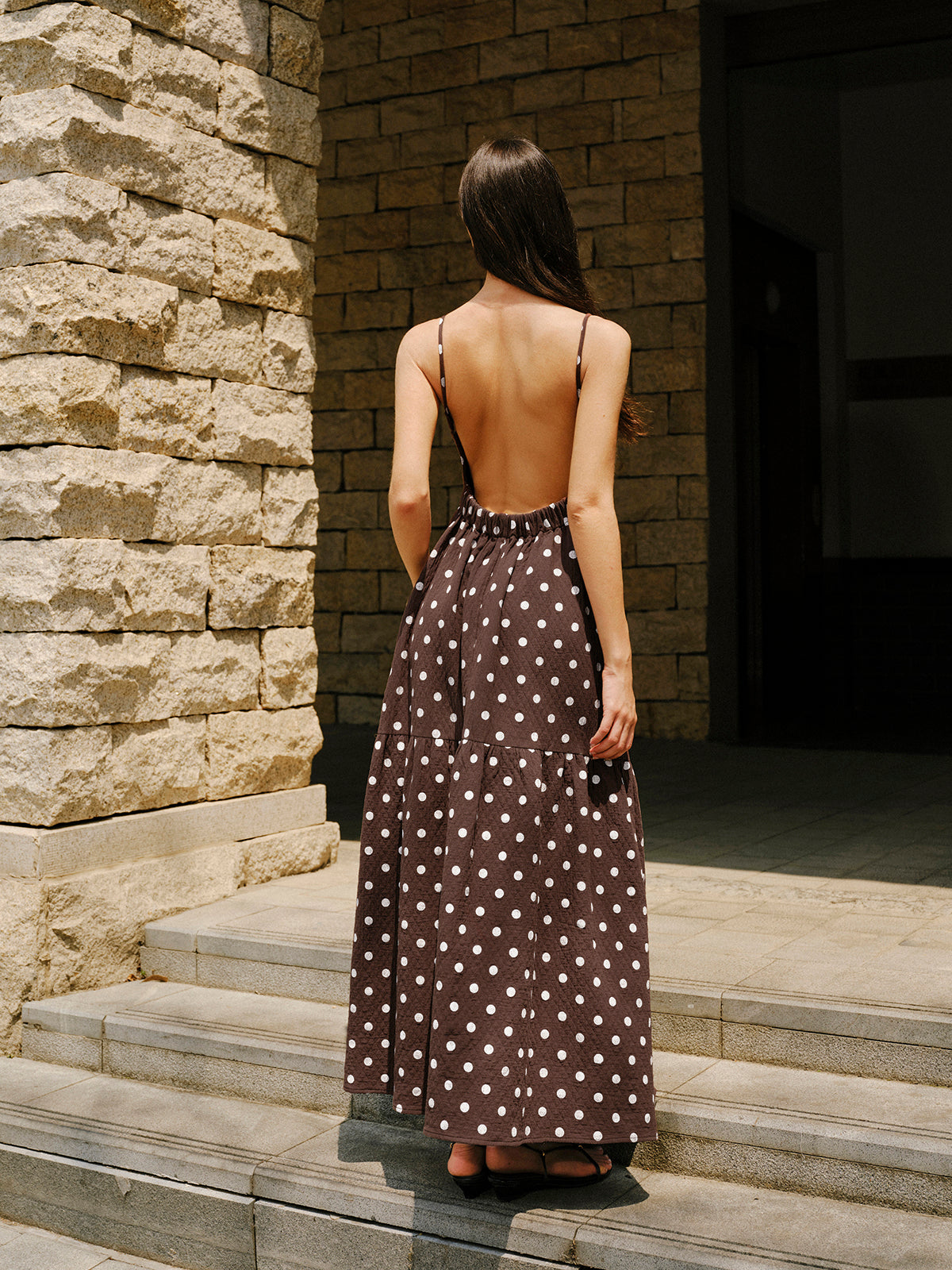Vestido de algodón con lunares