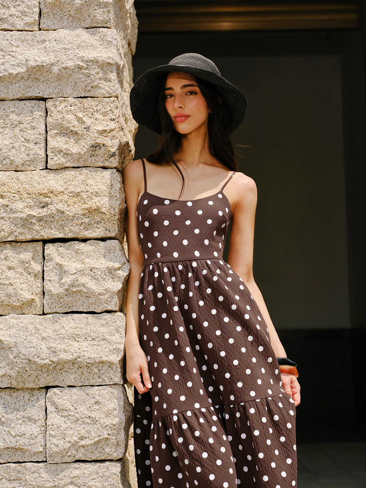 Vestido de algodón con lunares