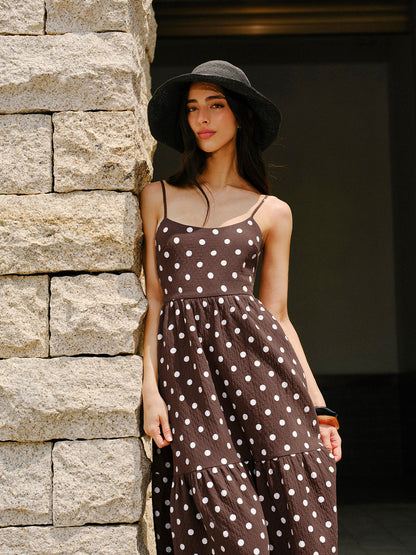 Vestido de algodón con lunares