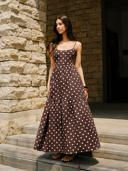 Vestido de algodón con lunares