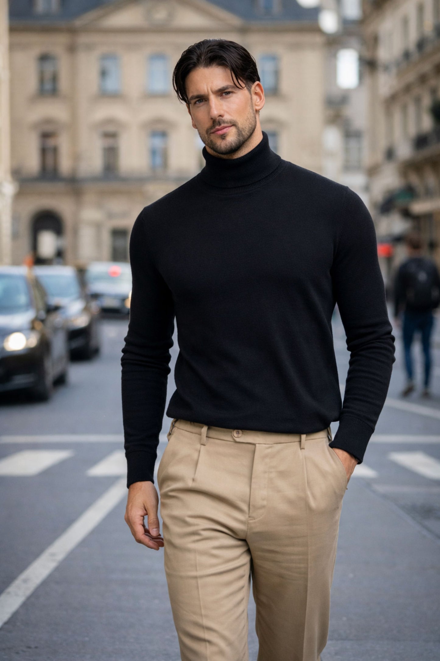 Suéter de cuello alto de lujo de Santoni