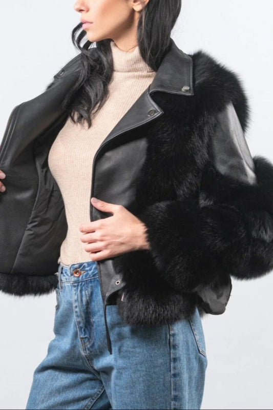 Chaqueta de piel de lujo