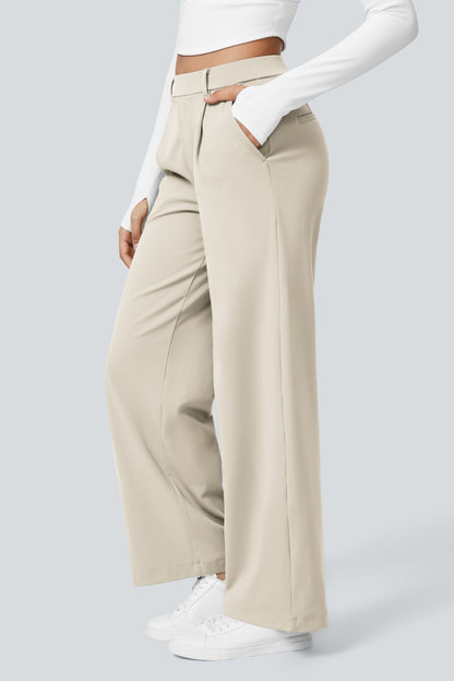 Pantalón de tela elástica plisada Catalina Ferro Flex™