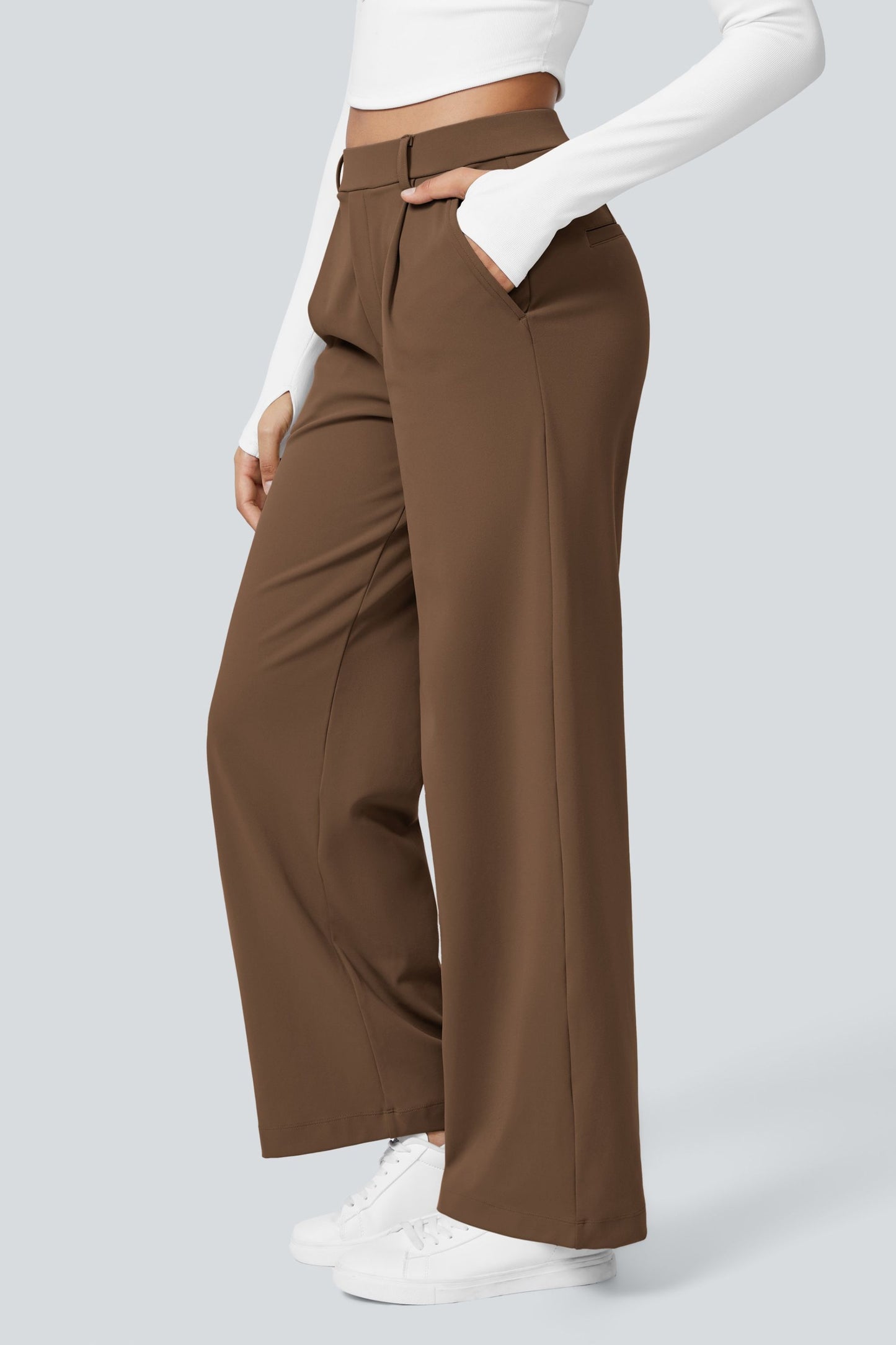 Pantalón de tela elástica plisada Catalina Ferro Flex™