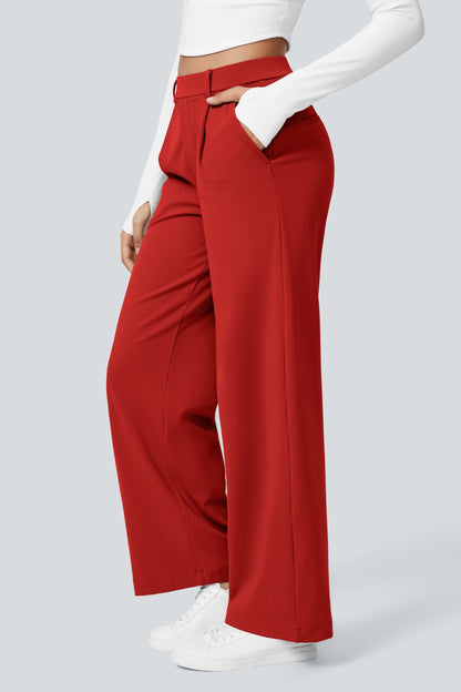 Pantalón de tela elástica plisada Catalina Ferro Flex™