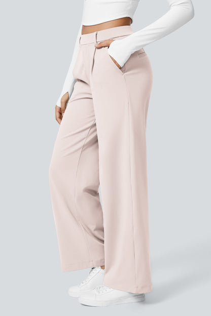 Pantalón de tela elástica plisada Catalina Ferro Flex™