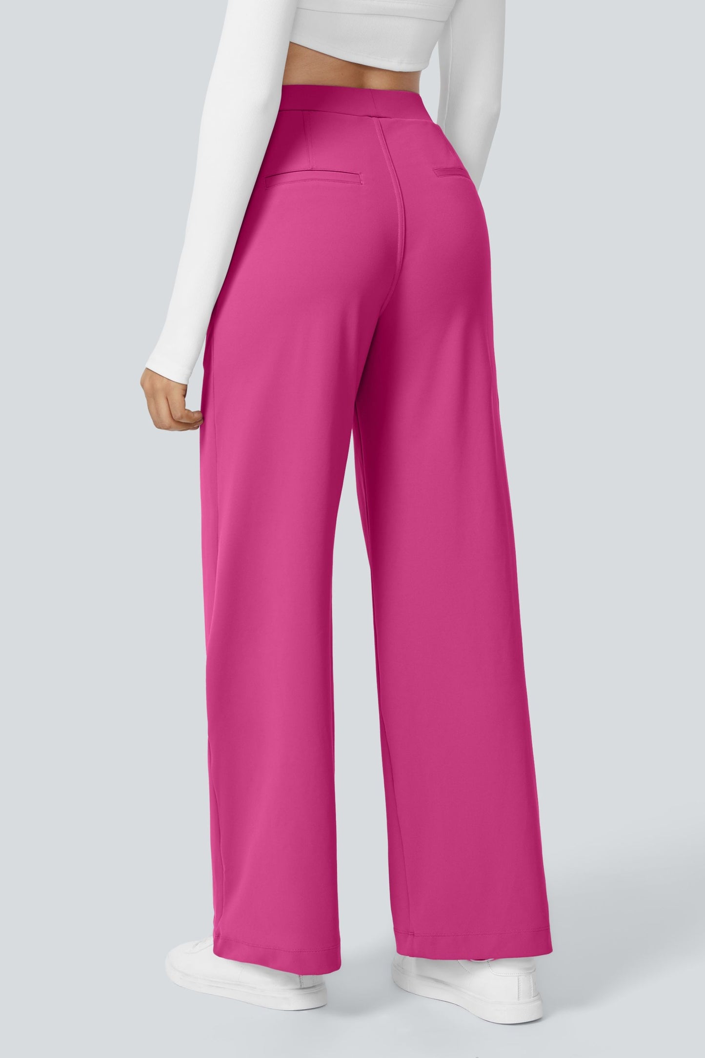Pantalón de tela elástica plisada Catalina Ferro Flex™