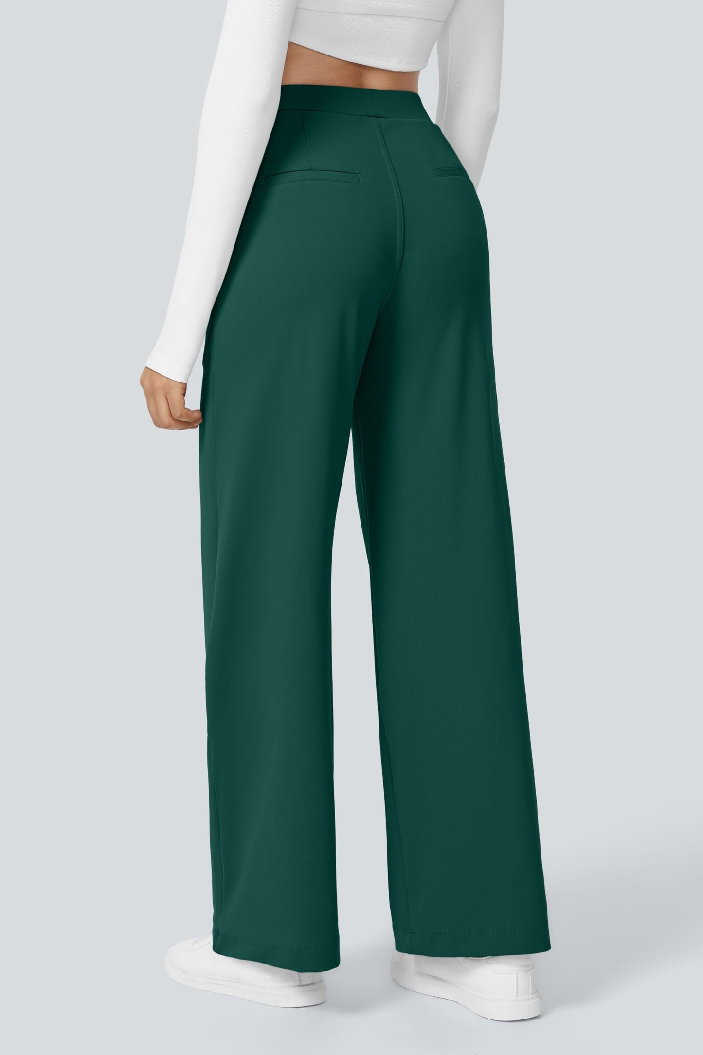 Pantalón de tela elástica plisada Catalina Ferro Flex™