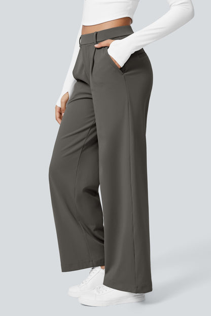 Pantalón de tela elástica plisada Catalina Ferro Flex™