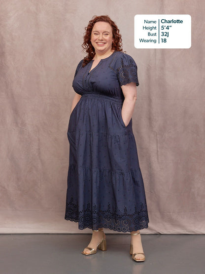 Vestido de Verano Luna de Algodón - Azul Marino Oscuro