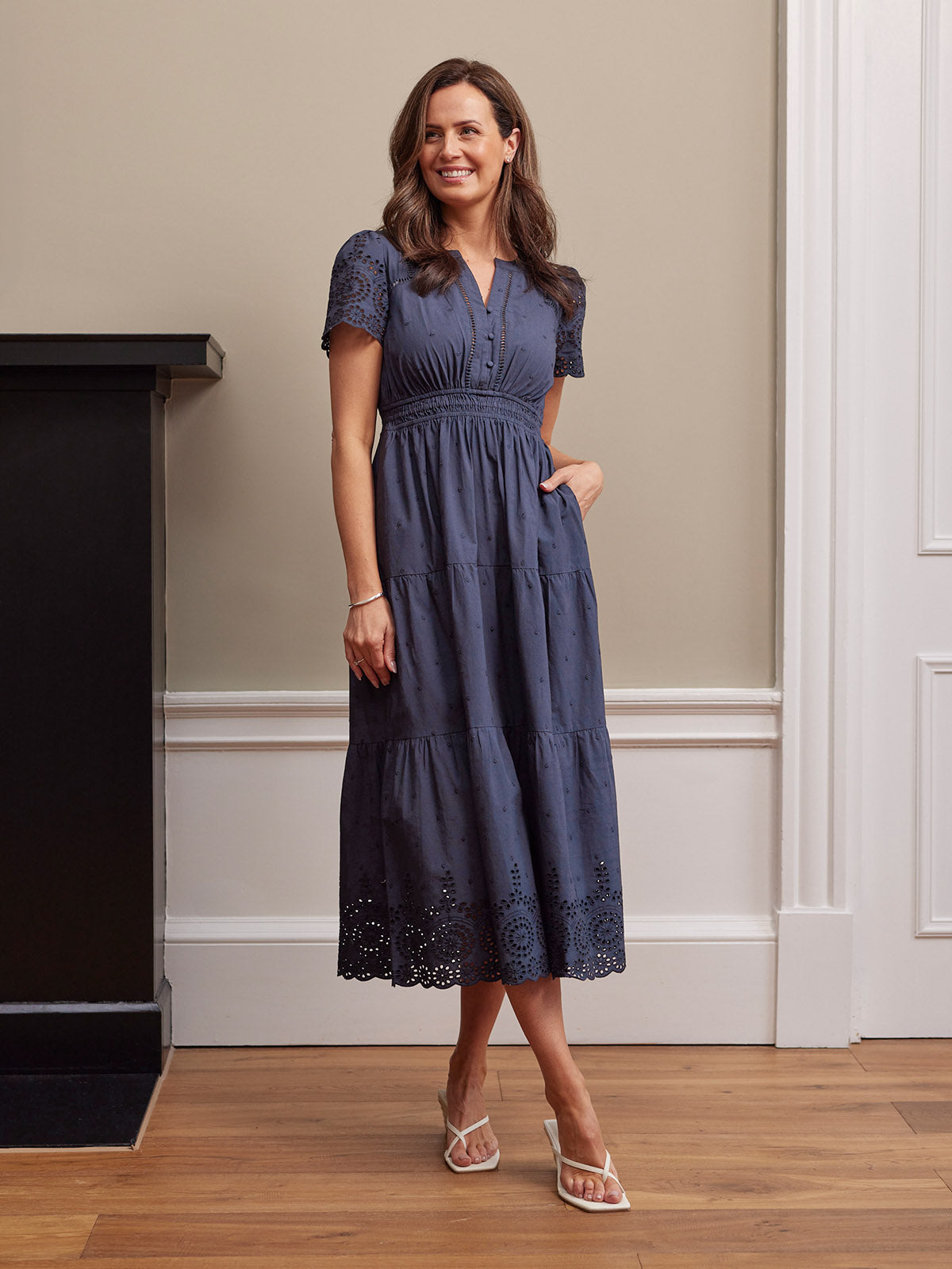 Vestido de Verano Luna de Algodón - Azul Marino Oscuro